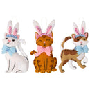 Bucilla Felt Ornaments Applique Kit Set Of 3 Bunny Kitties*