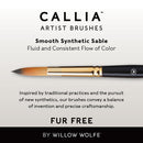 Willow Wolfe Callia Artist Flat Wash Brush 3/4"