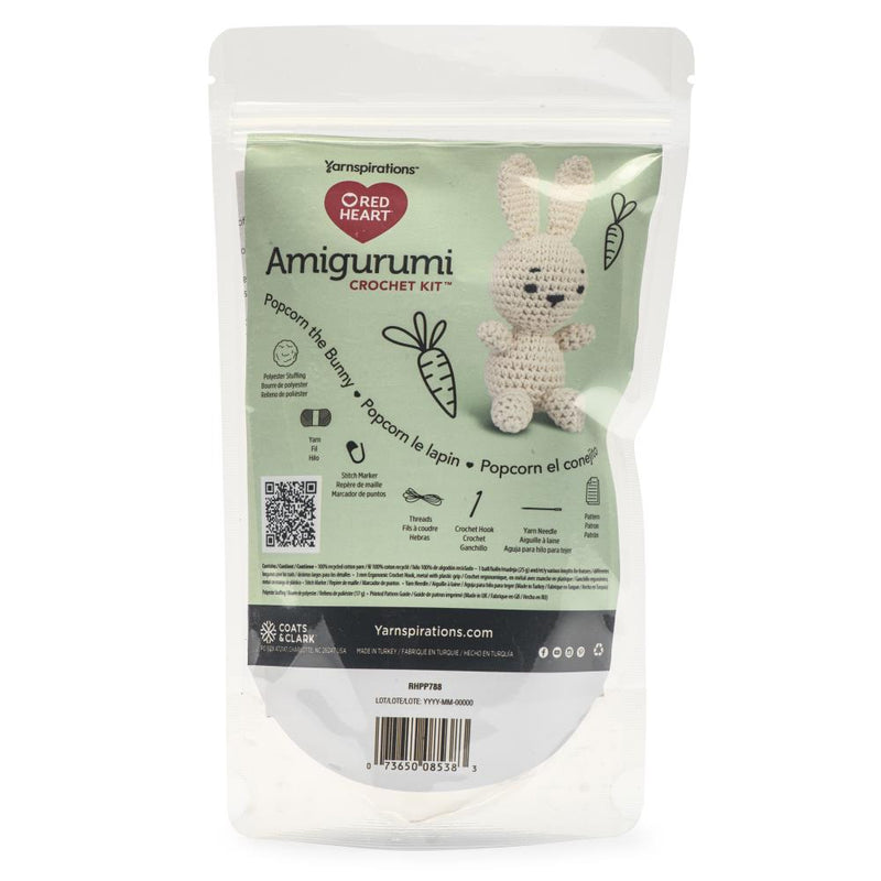 Red Heart Amigurumi Kit - Popcorn The Bunny