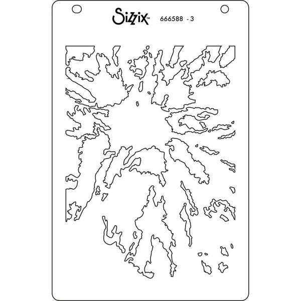 Sizzix A6 Layered Cosmopolitan Stencils By Stacey Park 4/Pkg - Floral Impressions*