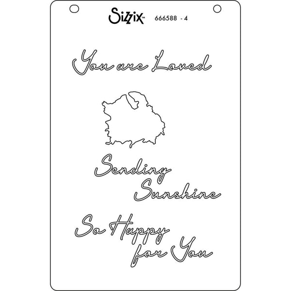 Sizzix A6 Layered Cosmopolitan Stencils By Stacey Park 4/Pkg - Floral Impressions*