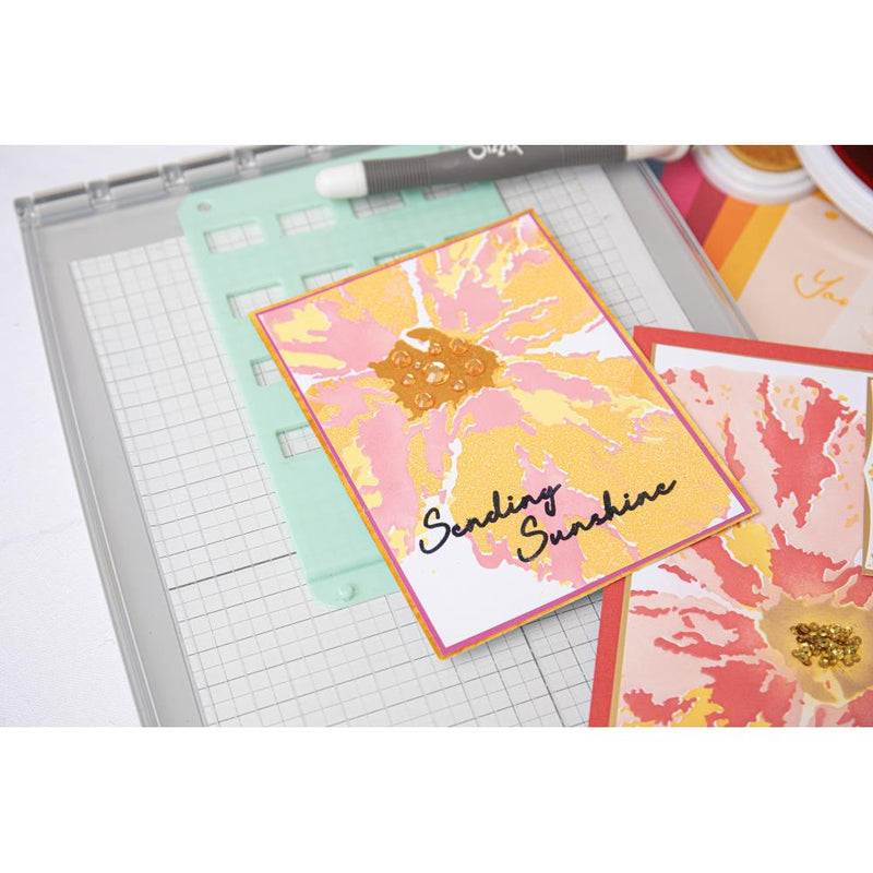 Sizzix A6 Layered Cosmopolitan Stencils By Stacey Park 4/Pkg - Floral Impressions