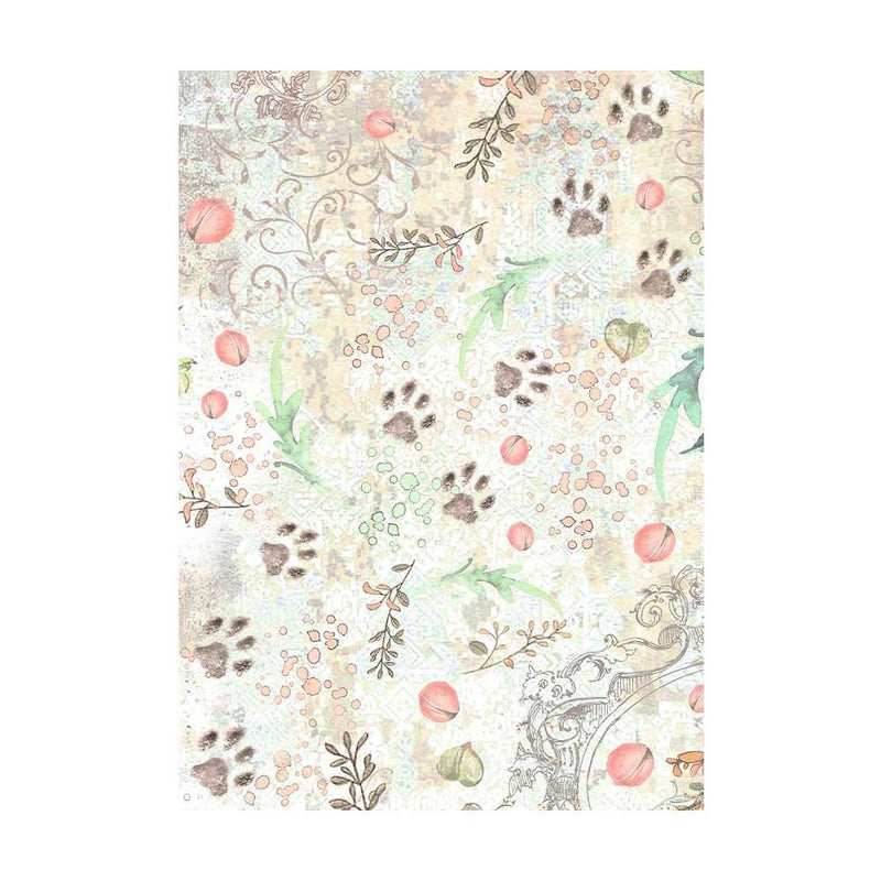 Stamperia Assorted Rice Paper Backgrounds A6 8/Sheets - Orchids & Cats