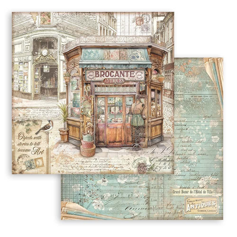 Stamperia Backgrounds Double-Sided Paper Pad 12"x 12" 10/Pkg - Brocante Antiques