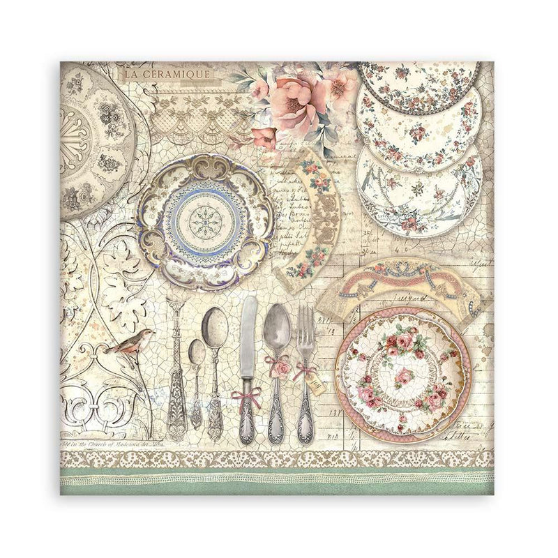 Stamperia Single-Sided Paper Pad 8"x 8" 22/Pkg - Brocante Antiques