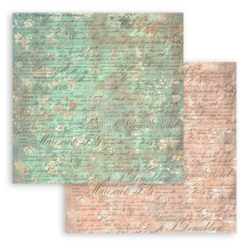 Stamperia Double-Sided Paper Pad 12"x 12" 10/Pkg - Maxi Background Selection - Brocante Antiques