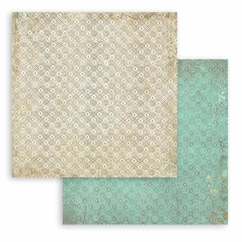 Stamperia Double-Sided Paper Pad 12"x 12" 10/Pkg - Maxi Background Selection - Brocante Antiques