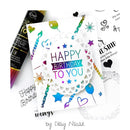 Deco Foil Adhesive Transfer Sheets by Gina K 5.9"x 5.9" - Birthday Bliss