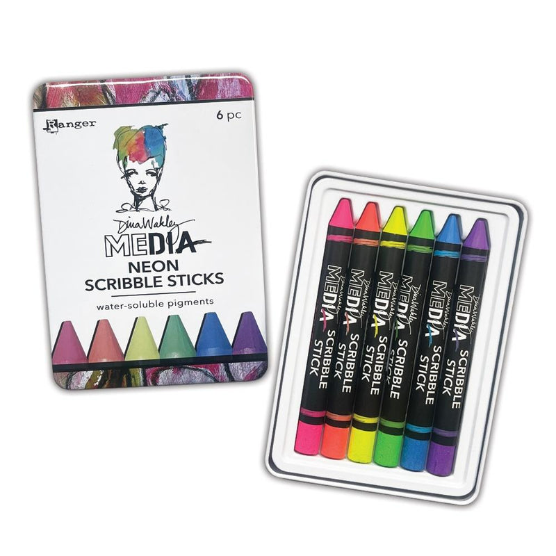 Dina Wakley Media Scribbles Sticks 4 6/Pkg*