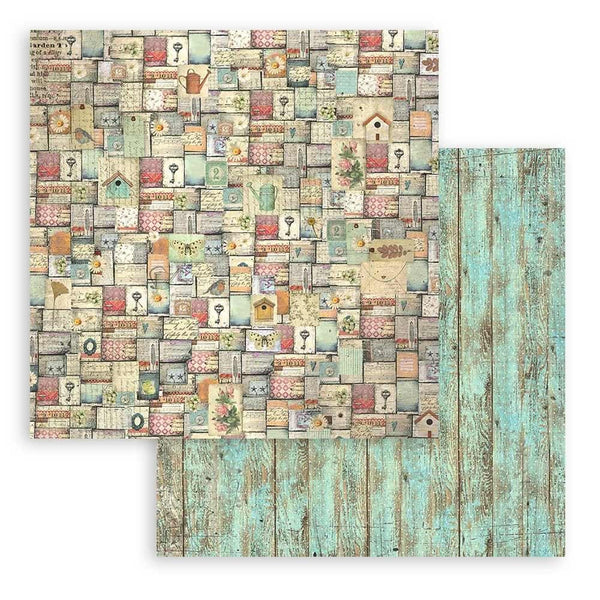 Stamperia Double-Sided Paper Pad 8"x 8" 10/Pkg - Garden