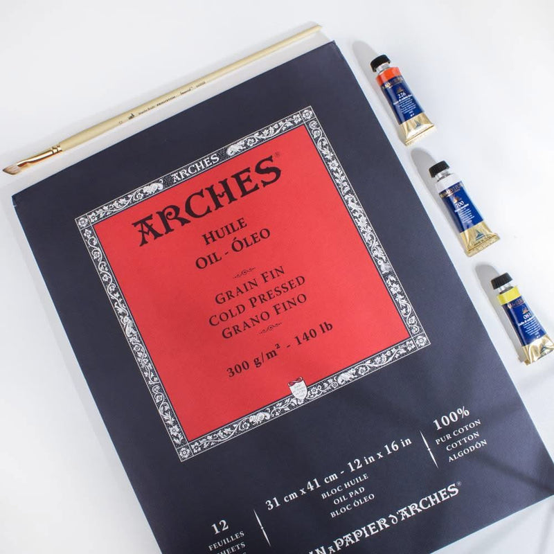 Arches Oil Pad - Cold Pressed 300gsm 23cm x 41cm - 12 Sheets