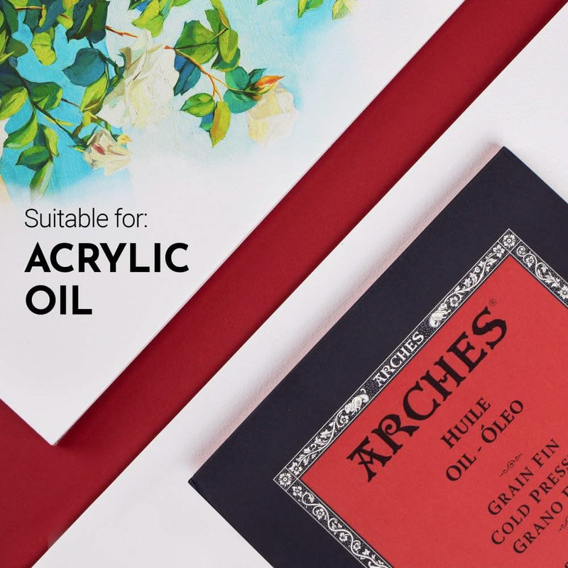 Arches Oil Pad - Cold Pressed 300gsm 23cm x 41cm - 12 Sheets