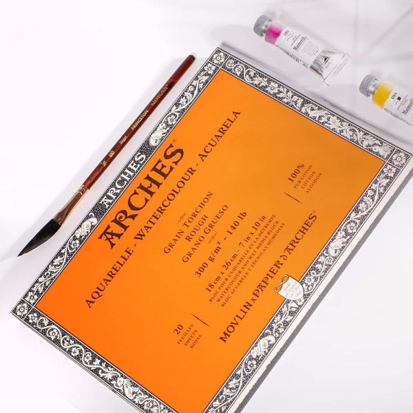 Arches Watercolour Block - Rough 300gsm 18cm x 26cm - 20 Sheets