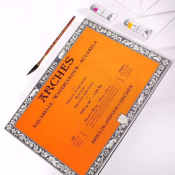 Arches Watercolour Block - Rough 300gsm 26cm x 36cm - 20 Sheets