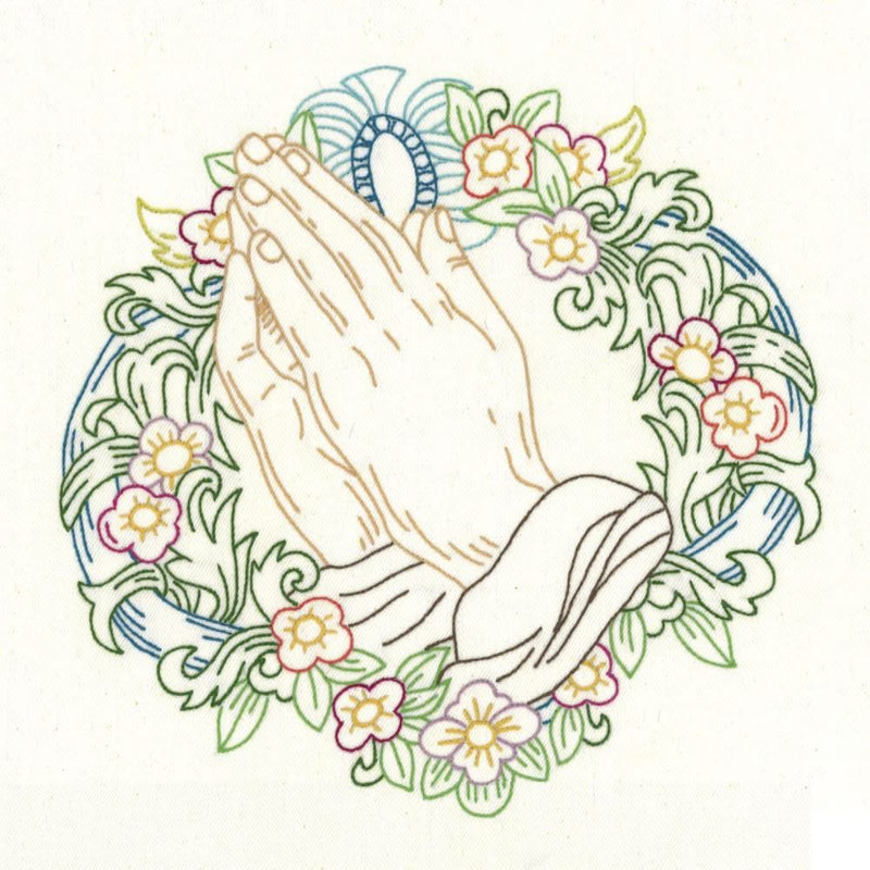 Aunt Martha's - Hand Embroidery Iron-On Transfer Pattern - 1 Size Praying Hands*