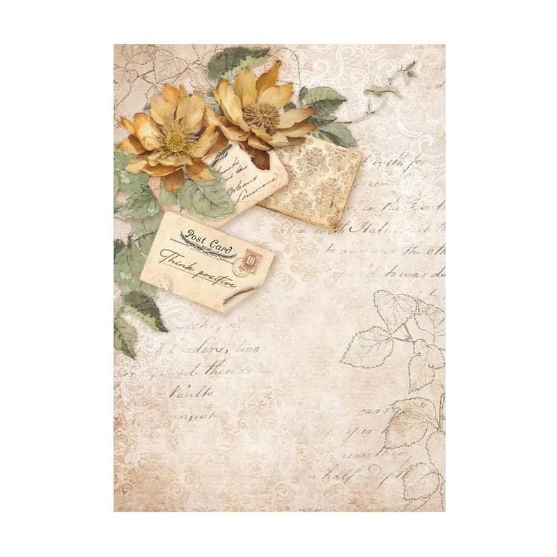 Stamperia Assorted Rice Paper Backgrounds A6 8/Sheets - Golden Harmony