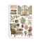 Stamperia A5 Washi Pad 8/Pkg - Golden Harmony
