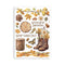 Stamperia A5 Washi Pad 8/Pkg - Golden Harmony