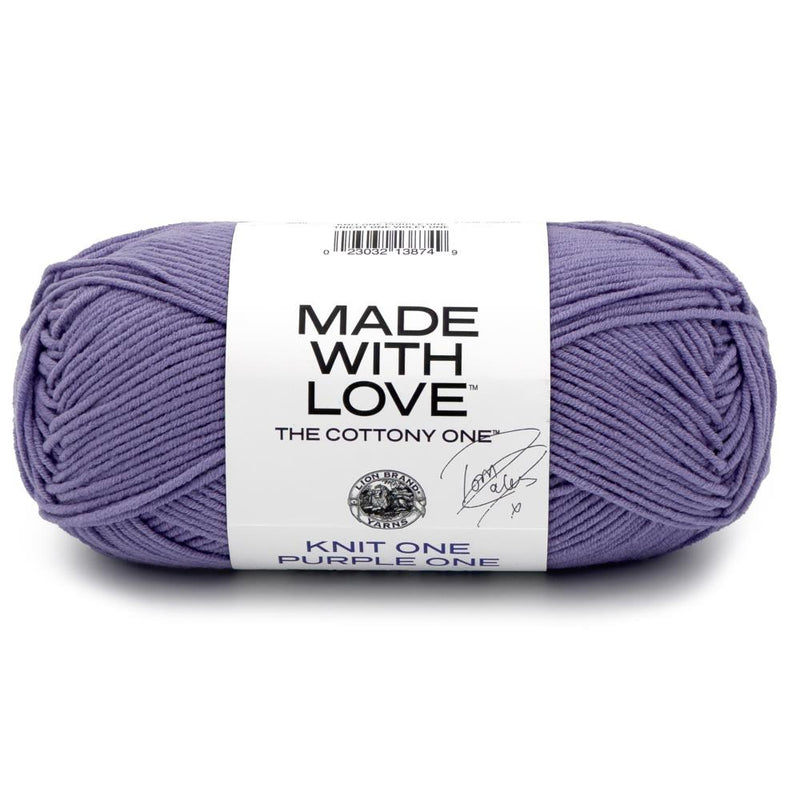 Lion Brand Tom Daley - The Cottony One Yarn - Knit One Purple One