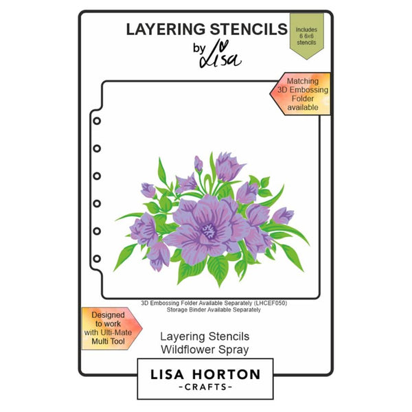 Lisa Horton Crafts Layering Stencils Wildflower Spray
