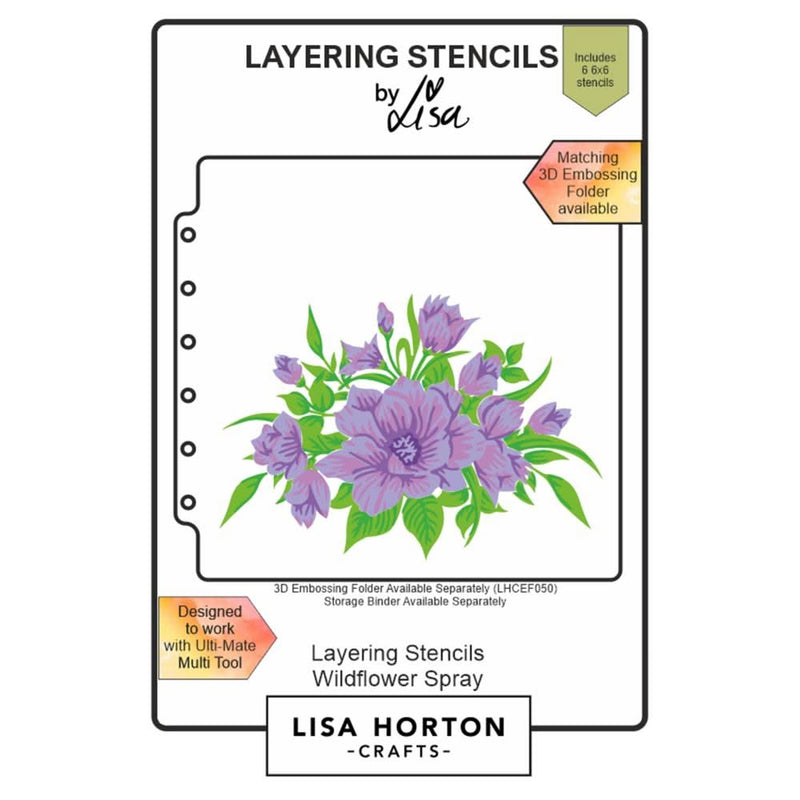 Lisa Horton Crafts Layering Stencils Wildflower Spray