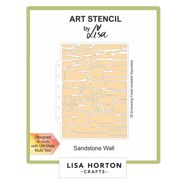 Lisa Horton Crafts Layering Stencils Sandstone Wall*