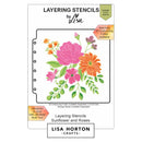 Lisa Horton Crafts Layering Stencils Sunflowers And Roses*