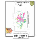 Lisa Horton Crafts Layering Stencils Sweet Pea*
