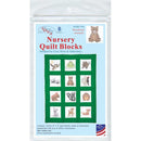 Jack Dempsey Stamped White Nursery Quilt Blocks 9"X9" 12/Pkg Woodland Animals*