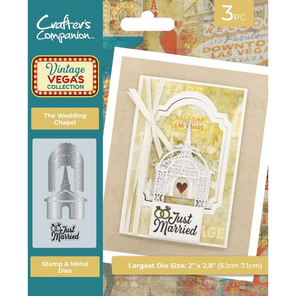 Crafter's Companion Stamp & Dies Little White Chapel, Vintage Vegas