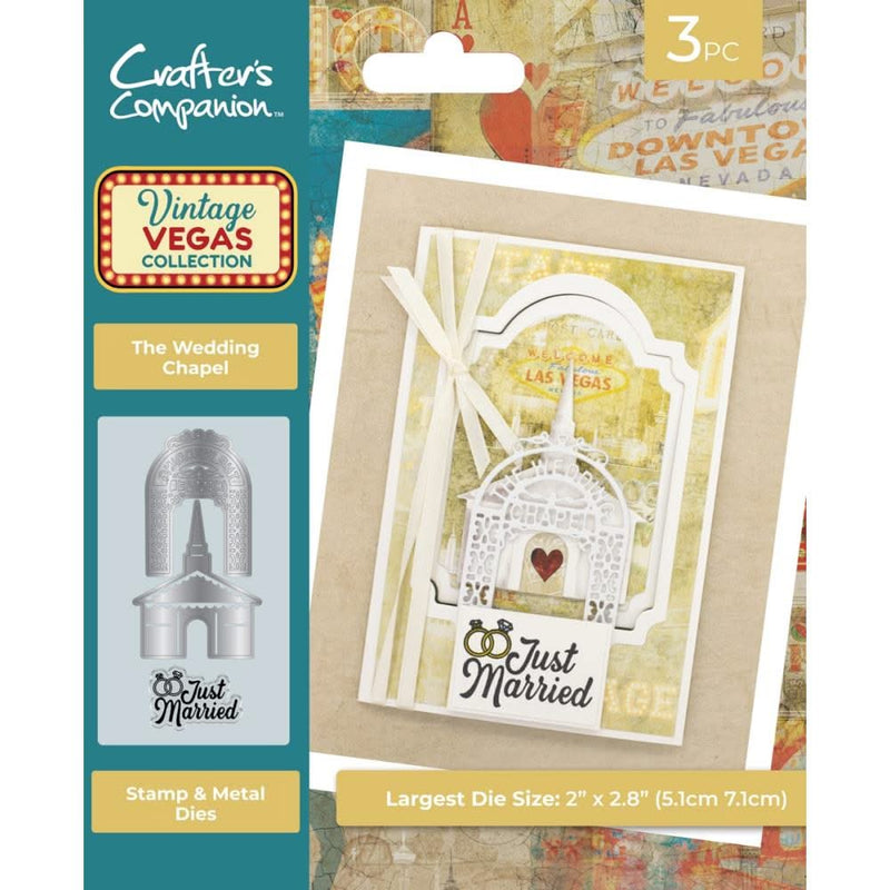 Crafter's Companion Stamp & Dies Little White Chapel, Vintage Vegas