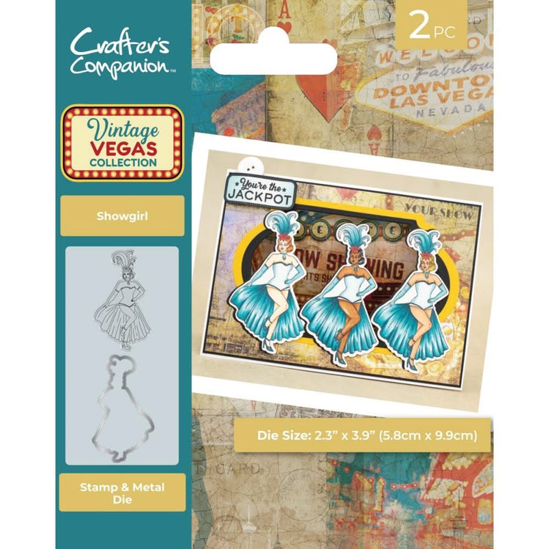 Crafter's Companion Stamp & Dies Showgirl, Vintage Vegas*