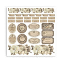 Stamperia Double-Sided Paper Pad 8"x 8" 10/Pkg - Old Lace