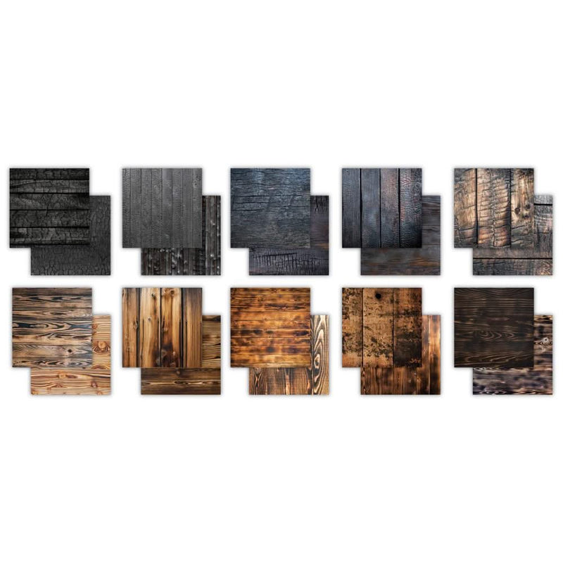 Craft Consortium Double-Sided Paper Pad 12"X12" 30/Pkg Scorched Wood*