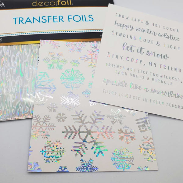 Deco Foil Transfer Sheets 6"X6" 12/Pkg - Icy