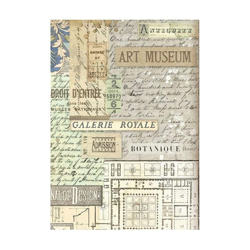 Stamperia Assorted Rice Paper Backgrounds A6 8/Sheets - Art of Travelling