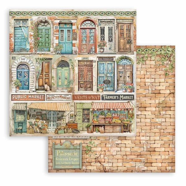 Stamperia Double-Sided Paper Pad 8"x 8" 10/Pkg - Art of Travelling