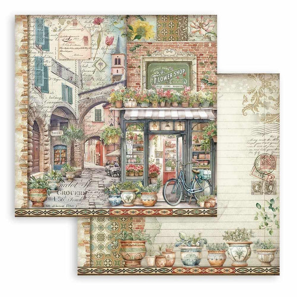 Stamperia Double-Sided Paper Pad 12"x 12" 10/Pkg - Art of Travelling