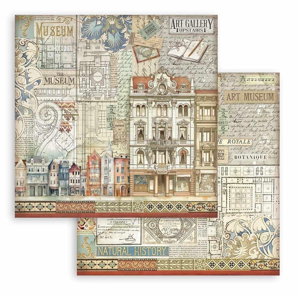 Stamperia Double-Sided Paper Pad 12"x 12" 10/Pkg - Art of Travelling