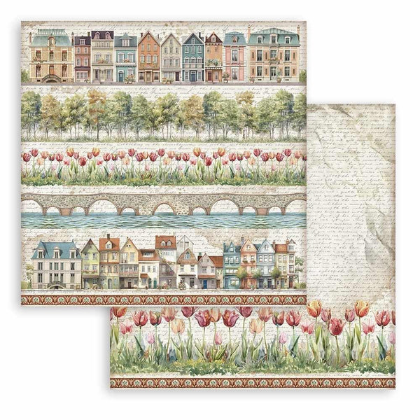 Stamperia Double-Sided Paper Pad 8"x 8" 10/Pkg - Art of Travelling