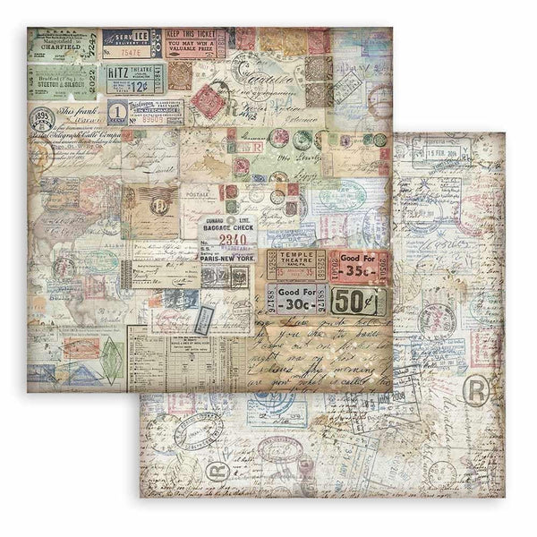 Stamperia Double-Sided Paper Pad 12"x 12" 10/Pkg - Art of Travelling