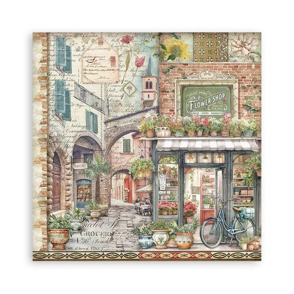 Stamperia Single-Sided Paper Pad 8"x 8" 22/Pkg - Art of Travelling