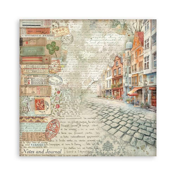 Stamperia Single-Sided Paper Pad 12"x 12" 22/Pkg - Art of Travelling^