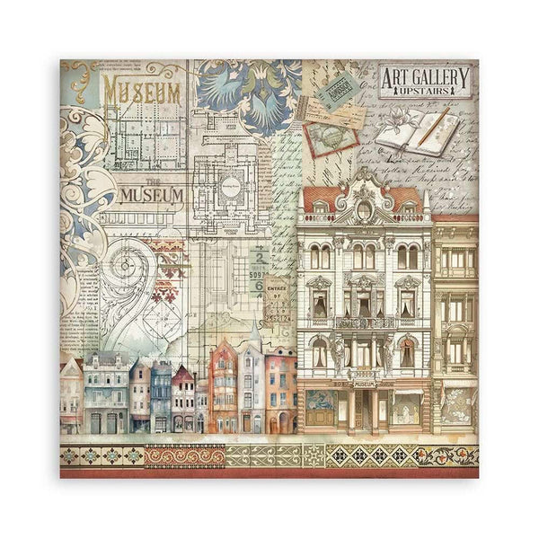 Stamperia Single-Sided Paper Pad 12"x 12" 22/Pkg - Art of Travelling^
