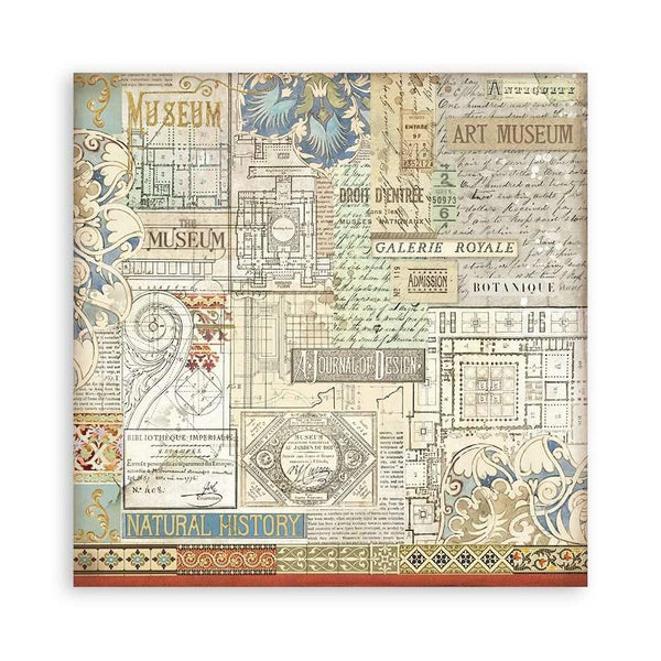 Stamperia Single-Sided Paper Pad 12"x 12" 22/Pkg - Art of Travelling^