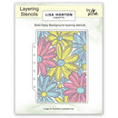 Lisa Horton Crafts Layering Stencils 5"X7" Bold Daisy Background