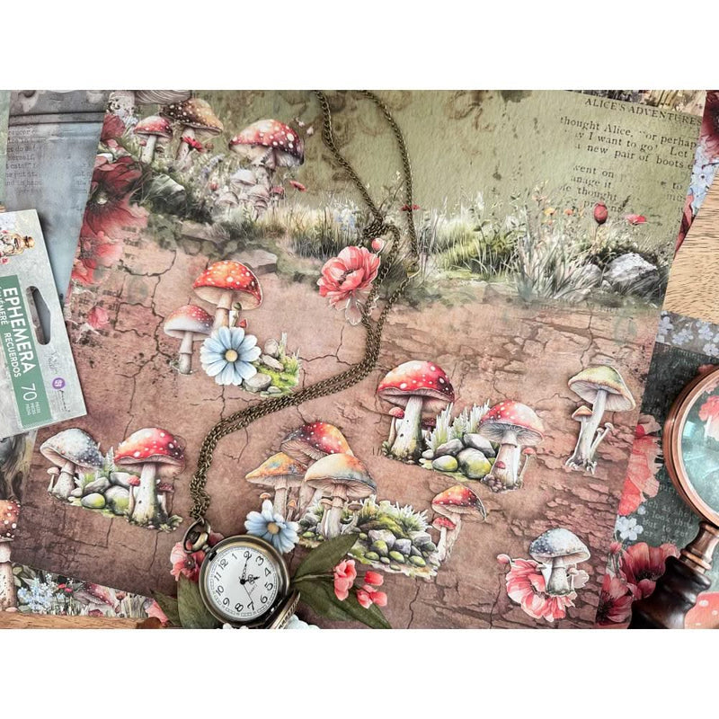 Prima Marketing Ephemera Return To Wonderland 70/Pkg Wonderland Forest Finds