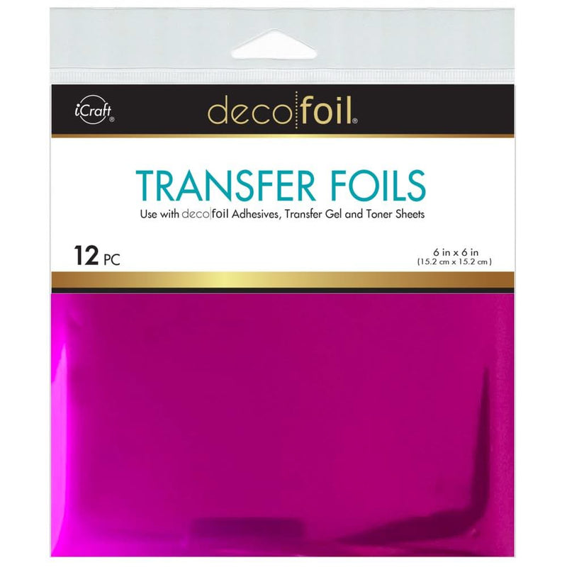 Deco Foil Transfer Sheets 6"X6" 12/Pkg - Berry Crush