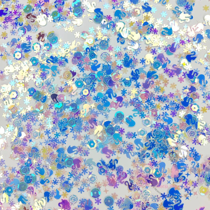 Dress My Craft Sequins 8gms Shining Swan Blue Mix