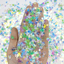 Dress My Craft Sequins 8gms Shining Swan Green Mix